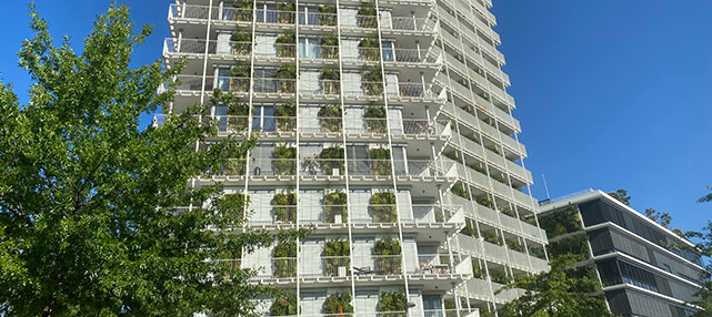 Fassadenbegrünung Smart Green Tower in Freiburg