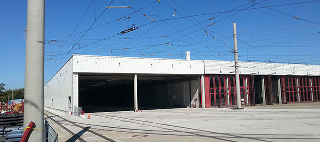 VAG Freiburg Neubau einer Straßenbahnabstellhalle