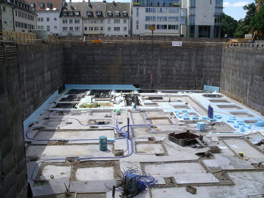 Quartier Unterlinden mit Solitärhaus und Tiefgarage in Freiburg