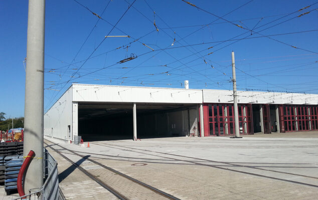 Straßenbahnabstellhalle
